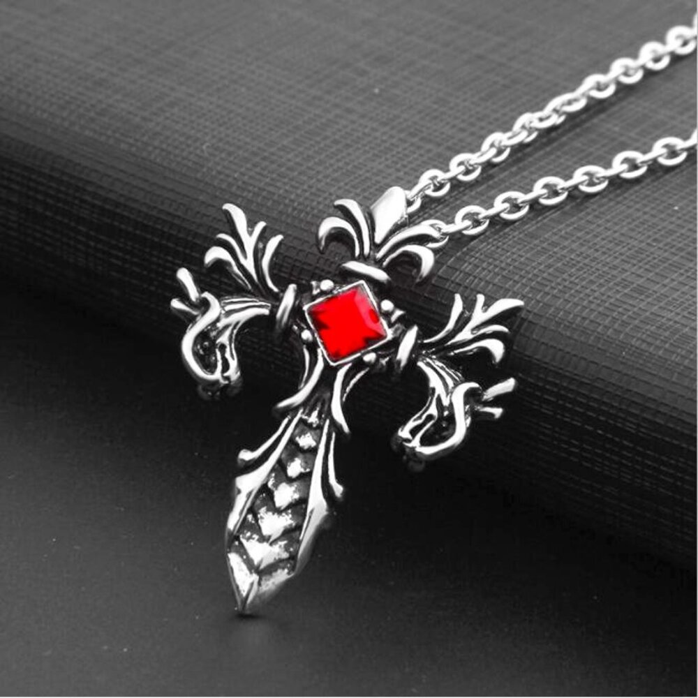 Trendy Wild Clavicle Cross Necklace for Men, BL55590015